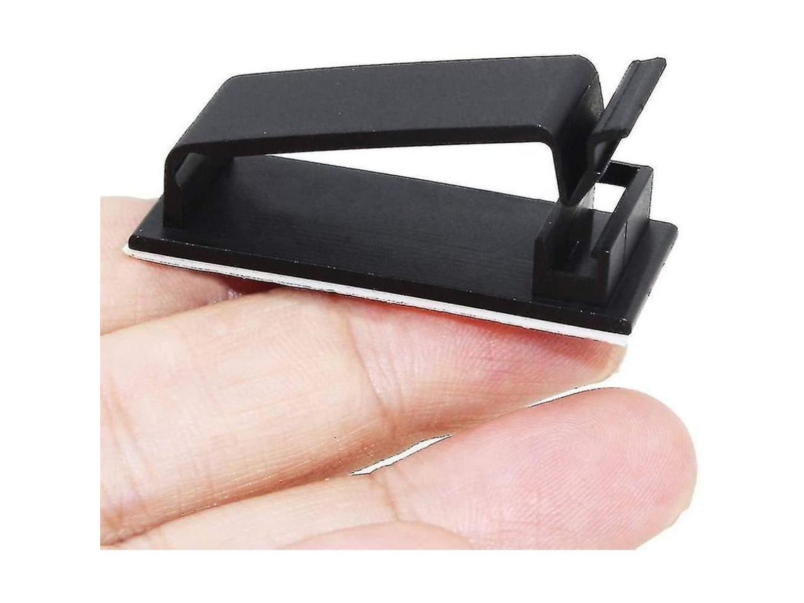 50 Organizadores De Cables, Clip Para Cable Usb Electrico, Cable Management, Negro Ozf