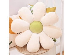 2026-almohada Decorativa Floral De Peluche Blanca Y Verde Para Cama Sofá 60cmx60cm