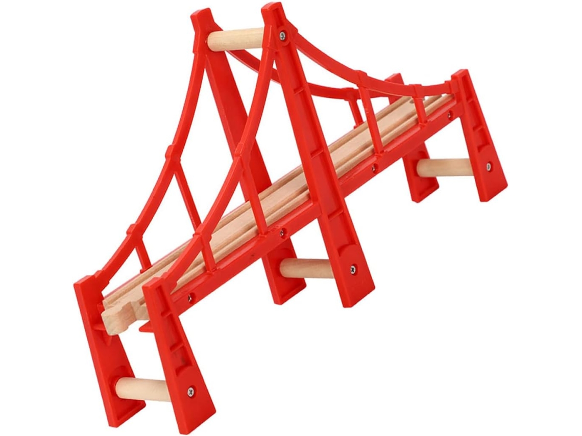 Puente Elevado De Madera, Vía De Tren, Accesorio De Juguete Creativo Para Armar, Cruce Para Niños