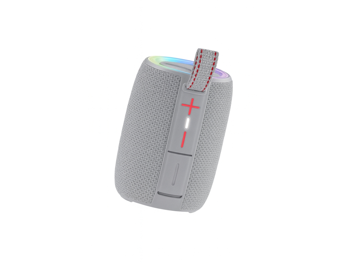 Coluna Wireless Portátil Com Luz Led 8w Sanda Sk-17 Cinzento