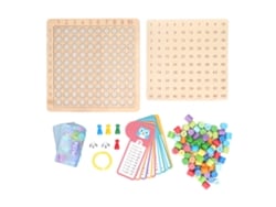 Rebe Tabuleiro de Multiplicação 3 em 1 de Madeira - Brinquedo Educativo para Desenvolvimento Cerebral e Matemática Infantil