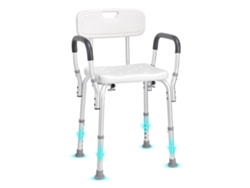Silla de ducha ajustable y antideslizante con brazos, Tekmaquinas