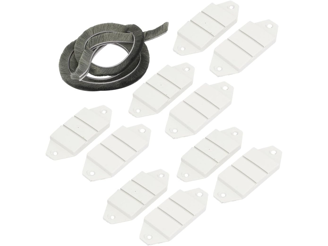 10 Piezas De 90 Mm X 36 8 Bloque De Plástico Cortavientos Para Ventanas Correderas Con Tira De Se...