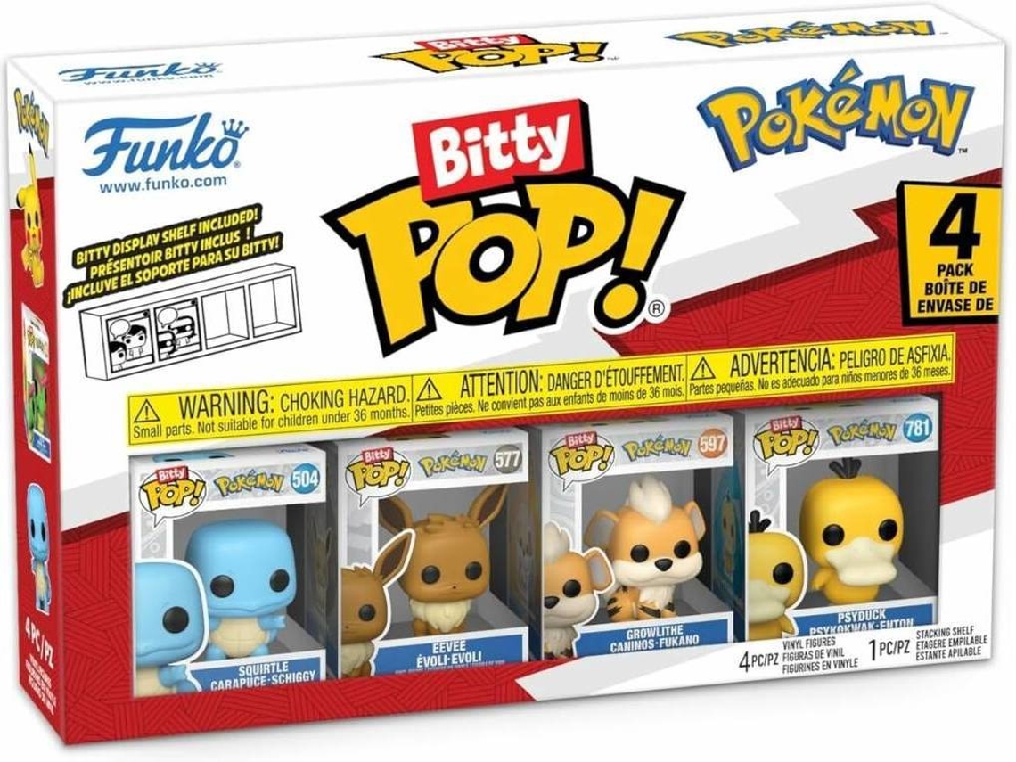 Figura FUNKO Bitty Pop! Pokemon- Squirtle 4 Pack (2.5 cm - Posible Chase)