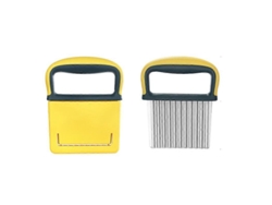 Cortador De Olas De Acero Inoxidable Con Tapa Protectora Para Patatas Verduras Frutas Ensaladas