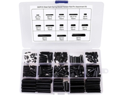 Kit De Pasadores Elásticos De Acero Al Manganeso, 390 Piezas, 13 Tamaños (m1.5 A M6) Y Estuche.