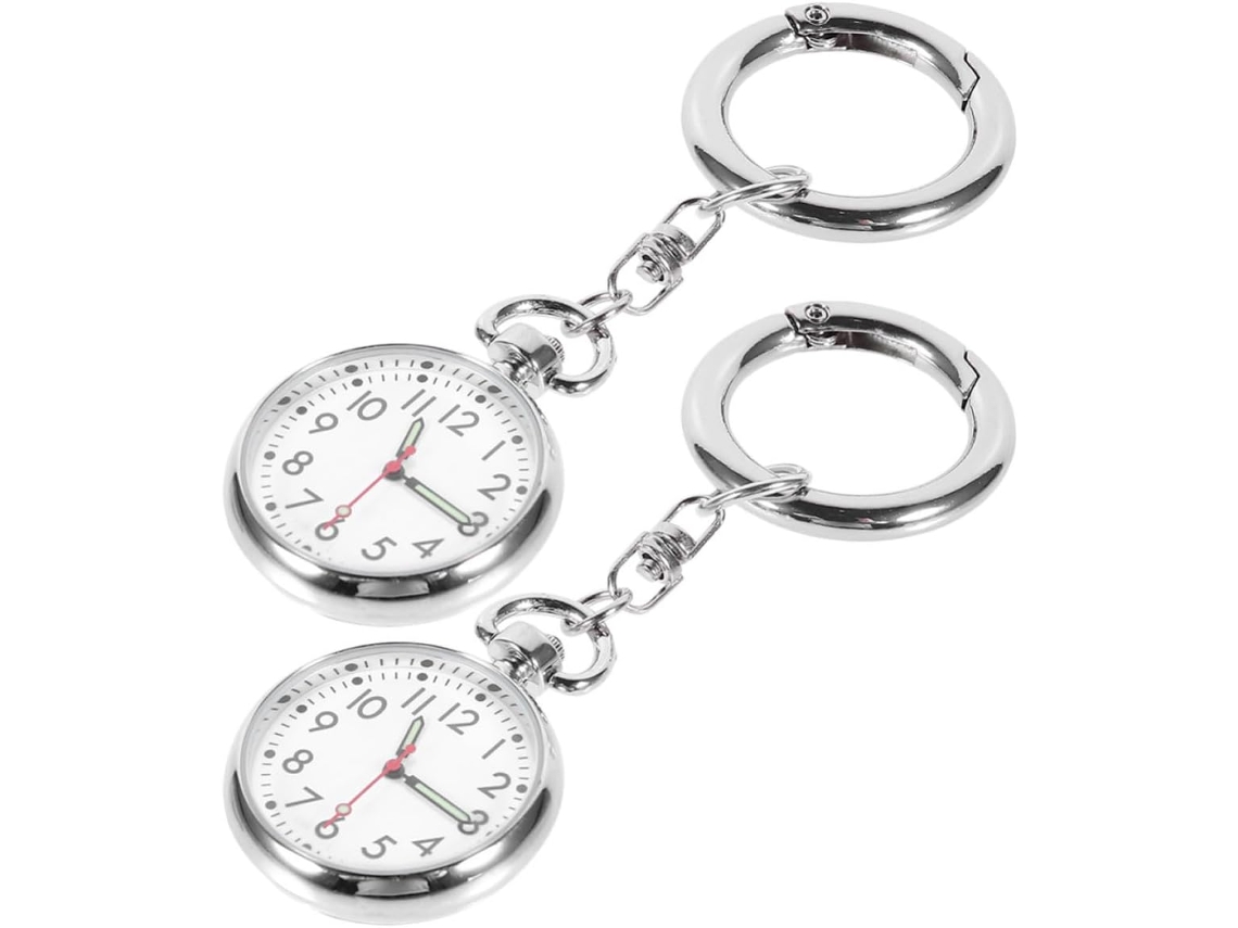 Reloj Pulsera Enfermeras Acero Inoxidable Cristal 2 Unidades Tamaño Pequeño Portátil Manecillas Claras Regalo
