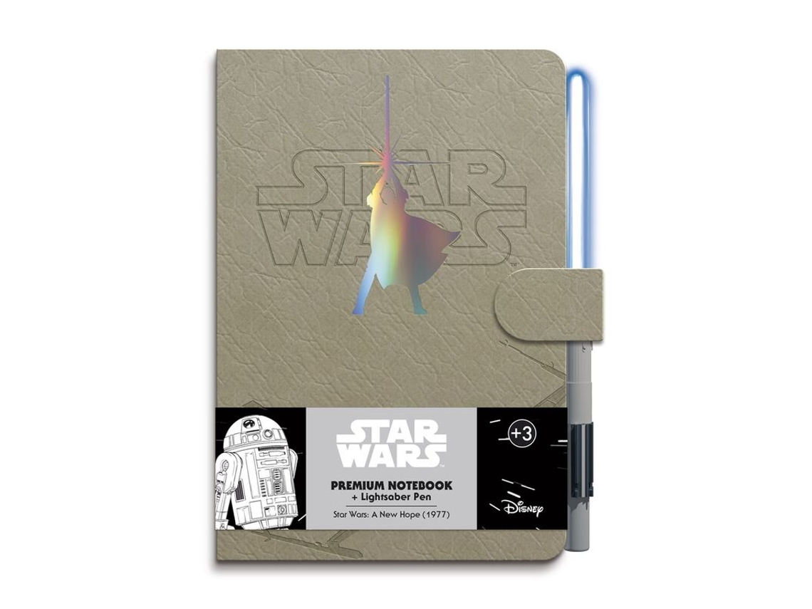 Cuaderno A5 premium de Star Wars Luke Skywalker con bolígrafo y sable de luz B.active