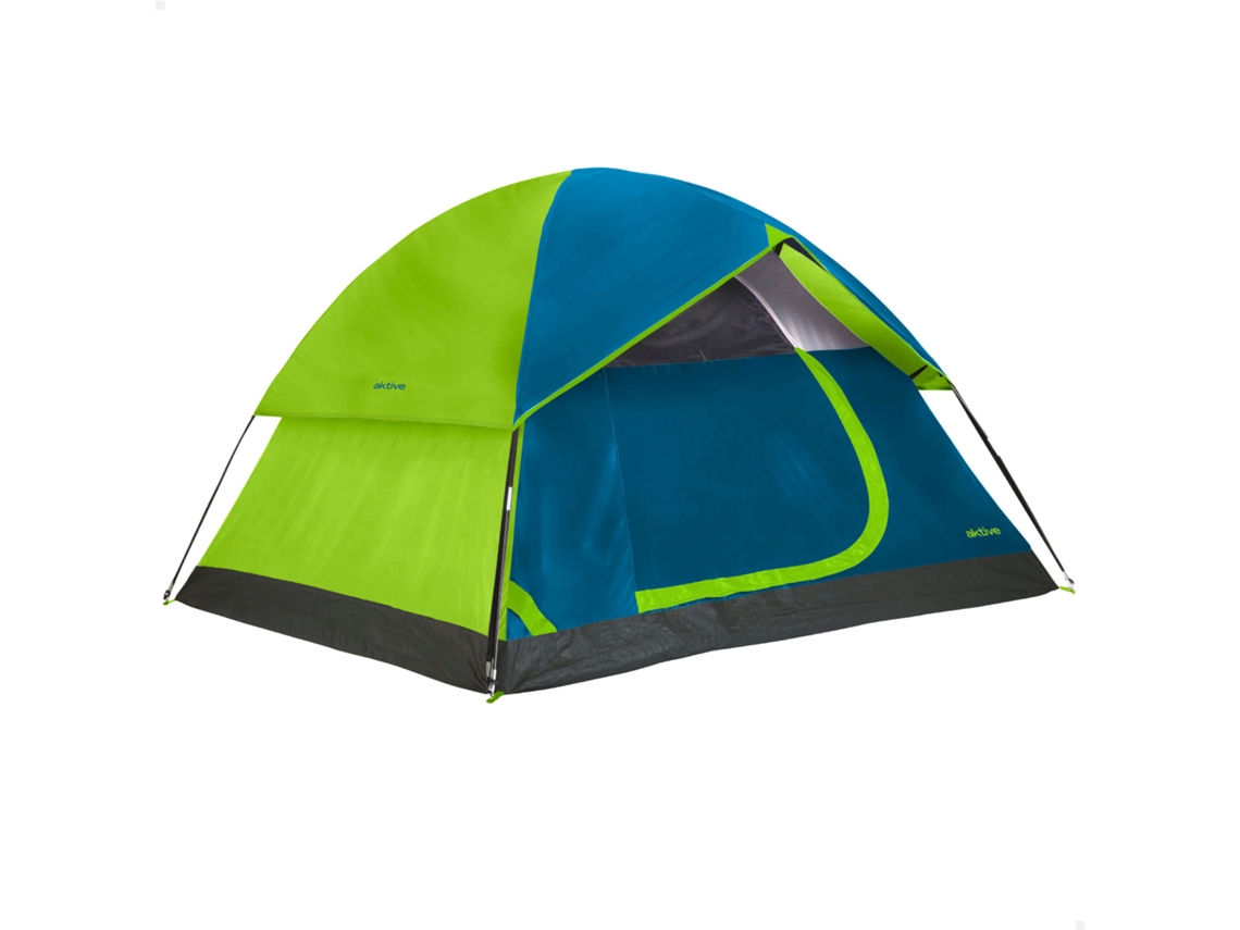 Tiendas de campaña AKTIVE para 4 personas con doble techo (240 x 210 x 130 cm - Verde)
