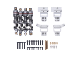 Conjunto De Amortecedores De Alumínio E Suportes Para Carro Rc Traxxas Trx4m 1/18 Cor Titânio