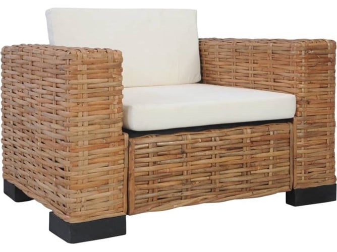 Sillón VIDAXL Marrón Ratán (95x78x67 cm)