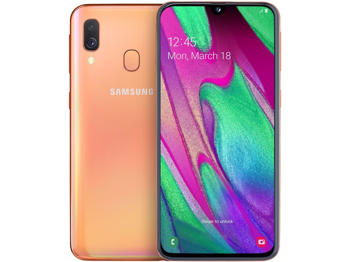 Smartphone SAMSUNG Galaxy A40 (Reacondicionado Señales de Uso - 64 GB - Coral)
