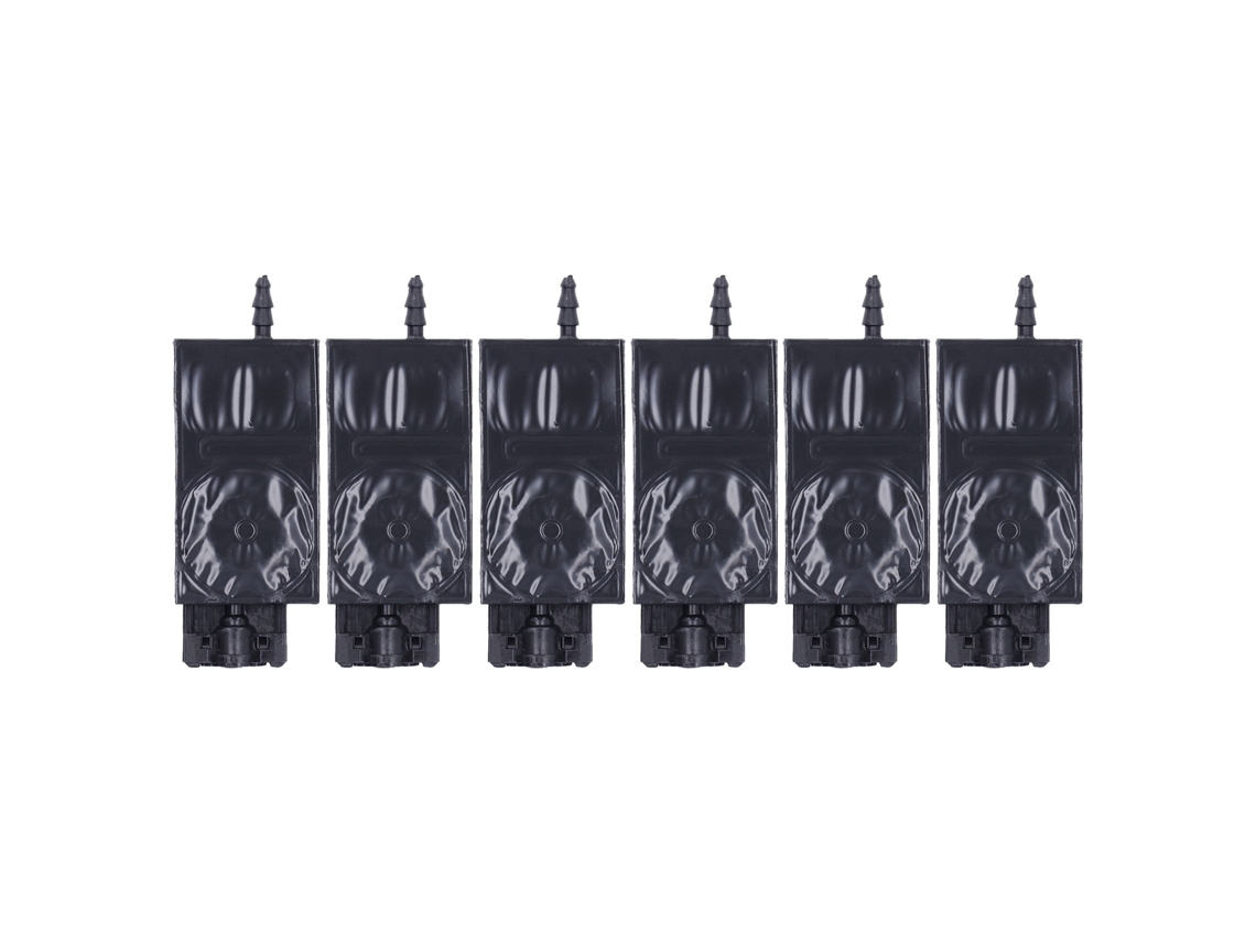 6 cartuchos de repuesto de humectación de tinta para cabezales de impresión rectangulares de impresoras de inyección de tinta solvente PP para XP600 negro