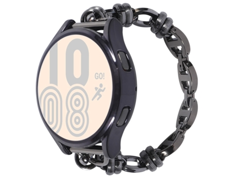 Correa de acero inoxidable 22mm con diseño de rosca para Girls For Huawei Watch GT3 46mm/Xiaomi Haylou RS3 - negro