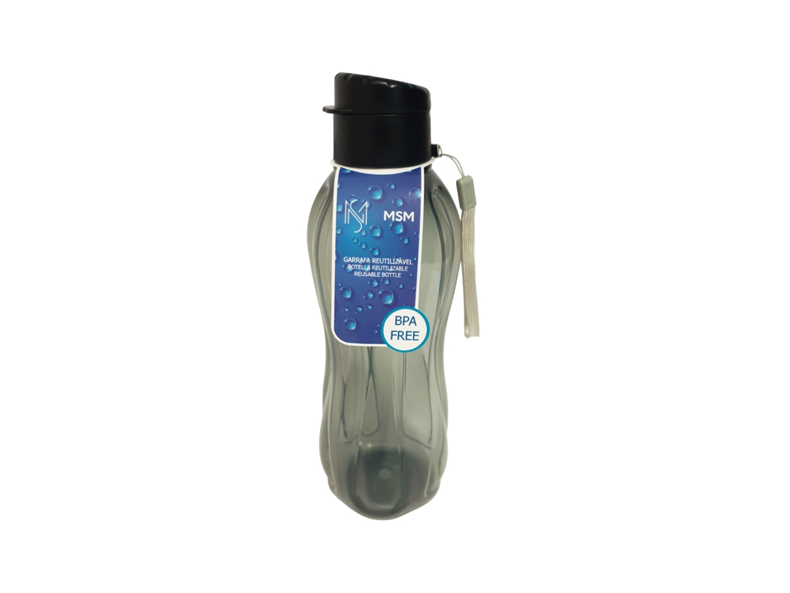 Botella de plástico My Home de 800 ml - Negra