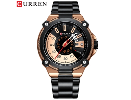 Relojes para Hombres,Reloj con Correa para Hombres Relojes de Pulsera con Calendario de Cuarzo Impermeables para Hombres-Concha Rosa Negra LUUCOZK