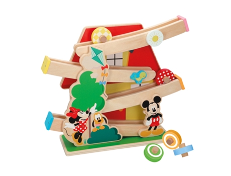 Juguete de Madera WOOMAX Juego rampa zig zag Disney (33,5x9,5x28 cm - 18 meses)