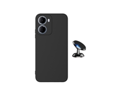 Kit De Soporte Magnético Funda Protectora Trasera De Silicona Gift4me Para Xiaomi Redmi 15a 5g - Negro
