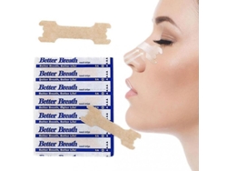 100 Parches Nasales Better Breath Contra Los Ronquidos, Tiras Nasales Lru De 66 Mm X 19 Mm