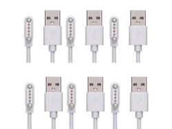 Cable De Carga Para Relojes Inteligentes Con 4 Pines Magnéticos, Paquete De 2 Cables Usb Para Relojes Inteligentes, Pulseras Y Auriculares Bluetooth.