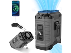 Ventilador Portátil, Ideal Para Llevar En El Cinturón O El Cuello, 10.000 Mah, 5 Velocidades, Manos Libres, 50 Horas De Autonomía, Apto Para