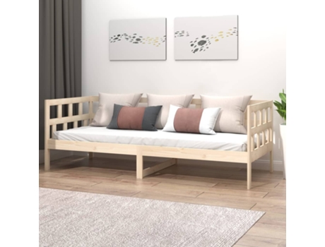 Sofá cama VIDAXL Marrón Madera (203.5x96x68.5 cm)