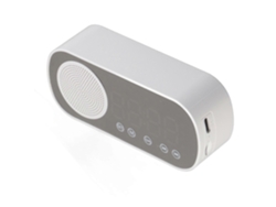 Reloj despertador digital con radio FM de alta fidelidad y altavoz Bluetooth 5.0 recargable, reloj de espejo para leer y viajar. Chennnls