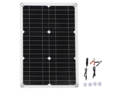 Panel Solar Monocristalino Semiflexible Portátil De 18 V Y 20 W Para Vehículos, Autocaravanas Y Yates.