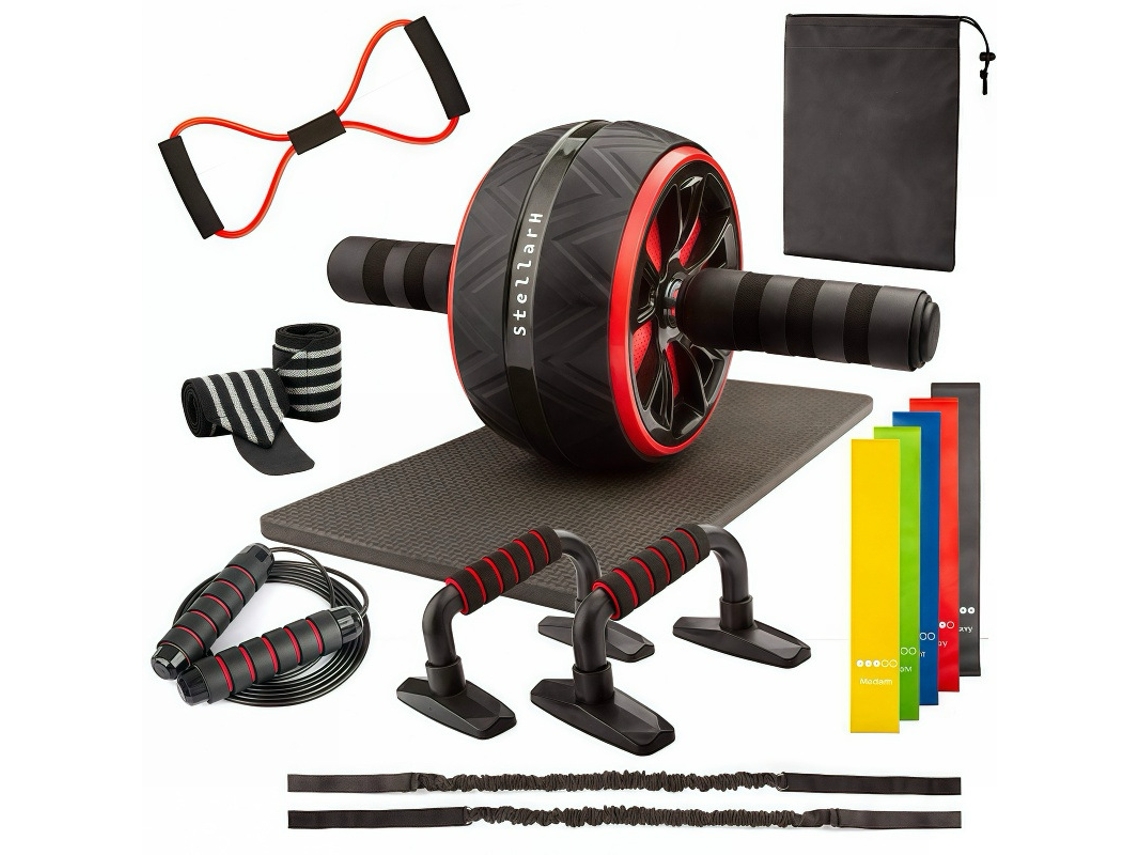 Juego De 16 Piezas De Rueda Abdominal, Conjunto Combinado Para Ejercicios En Casa  DIGITALLAB