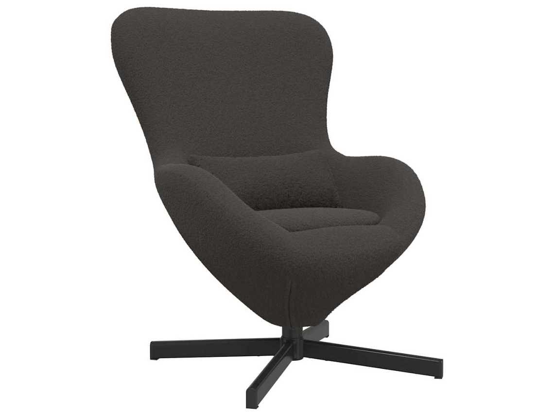 Maison Exclusive - Silla Egg Gris Oscuro 63 x 73 x 90 cm Tela