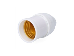 Portalámparas Corriente E27 Blanco (retractilado)
