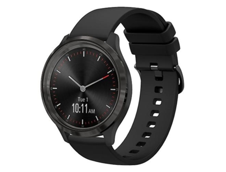 Correa para Garmin Vivomove 3 20 mm Correa de reloj de silicona suave de color sólido negro VENISYMLIS