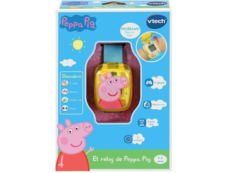 Juguete VTECH Reloj Peppa Pig Amarillo Correa Azul