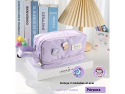Estojo Grande e Bonito, Ideal para Estudantes do Sexo Feminino, um Acessório de Papelaria Encantador. MDUG (roxo)