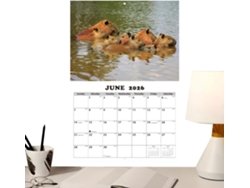 Calendario De Pared 2026 | Tema De Animales Divertidos Anual 2026 Mes A Para Estudiantes, Niños, Adolescentes