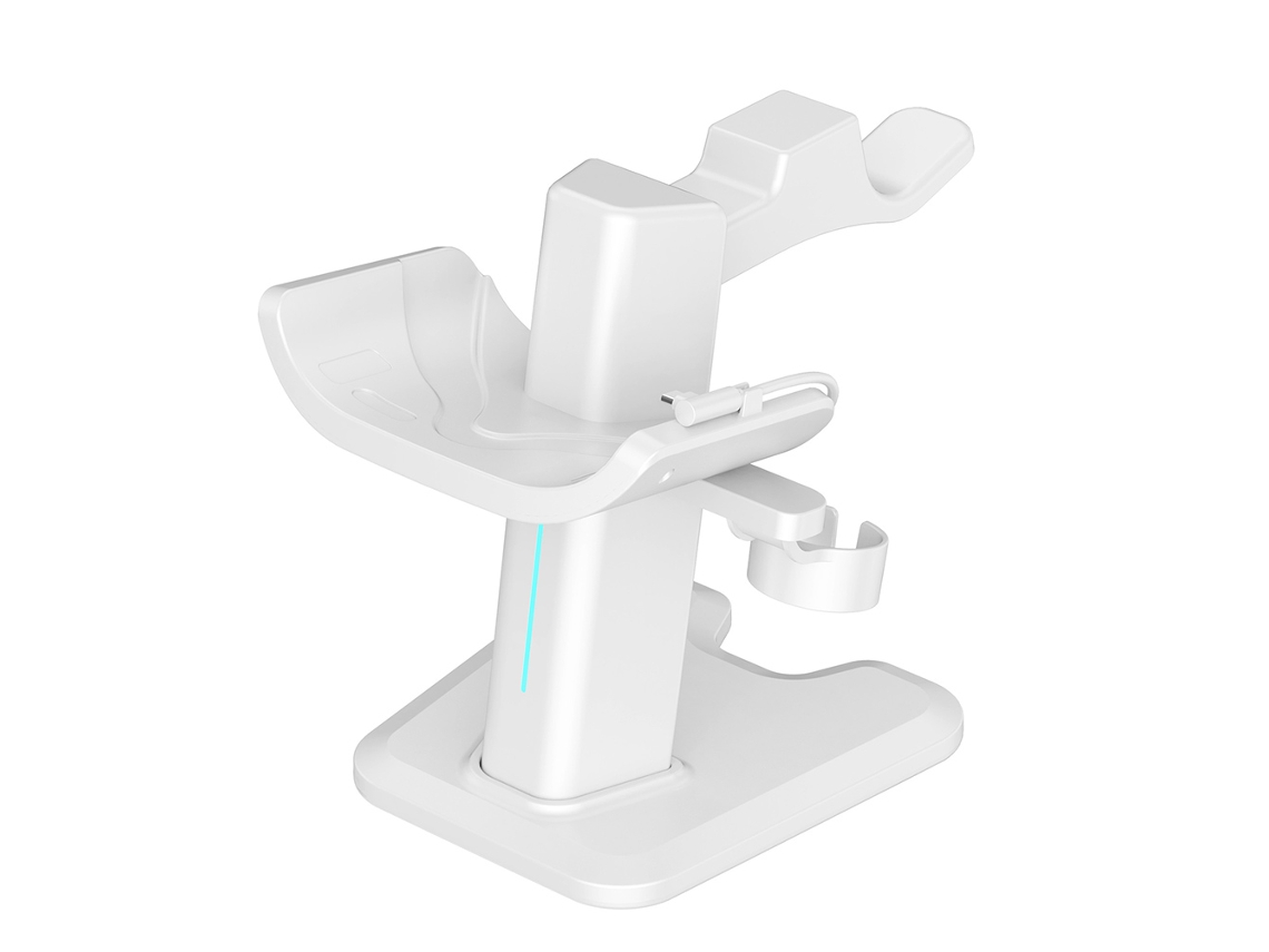 Soporte Para Auriculares De Juegos De Realidad Virtual, Base De Carga Estable Que Ahorra Espacio, Blanco