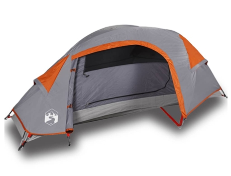 Tienda de campaña iglú VIDAXL para 1 persona impermeable VIDAXL gris naranja
