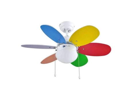 Ventilador AC CALETA blanco colores aspas reversibles funcion inverter BASTILIPO