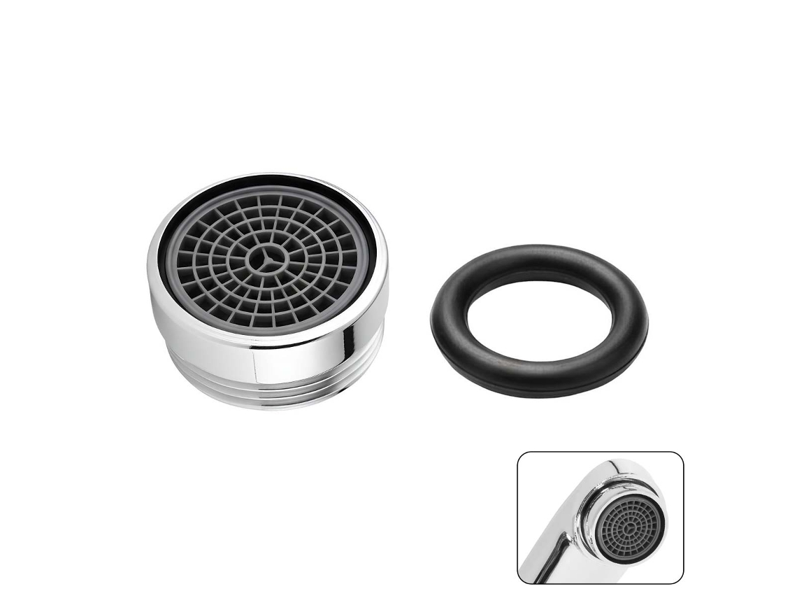 Juego de 4 grifos antiespiral Avizar ahorradores de agua con filtro dorado