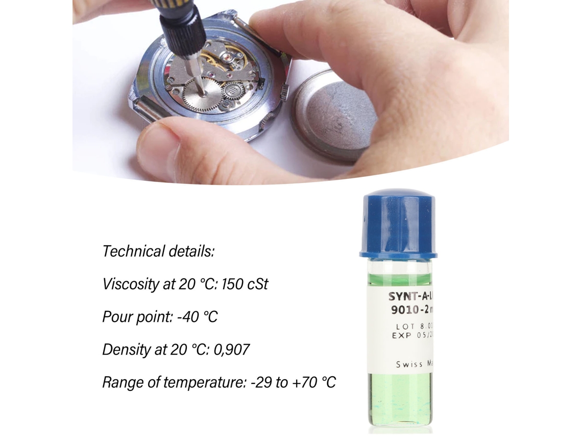 9010a Aceite Lubricante Sintético Mecánico Para Relojes, 2 Ml