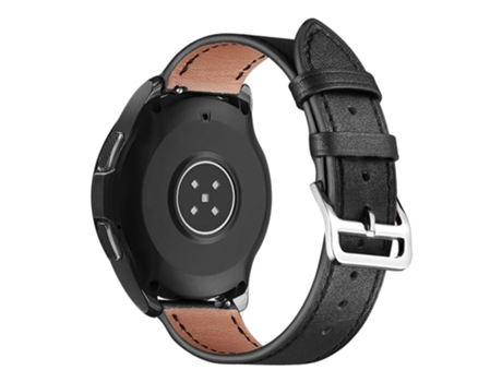 Correa de piel auténtica 22mm liberación rápida ajustable para Xiaomi YouPin Haylou RT/RT2/GST/GS/RS3 - negro