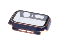 Protector De Pantalla Para Reloj Inteligente Con Cobertura Total Y Borde Azul Dorado.