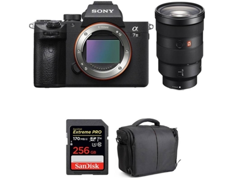 Kit Cámara SONY ALPHA 7 III FE 24-70 mm f/2.8 GM + SanDisk 256 GB + Bolsa (Full-Frame)
