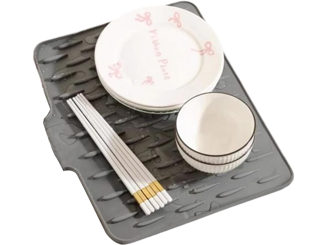 Alfombrilla De Silicona Para Secar Platos | Para Encimera De Cocina - Protección Rápida Y Antideslizante