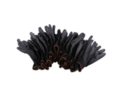 Guantes De Trabajo De Nailon Con Revestimiento De Pu En La Palma, Negro Con Rayas Marrones, Tamaño L