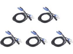 Cable Combinado Powercon 5x Con Conector Xlr Y Señal De Línea Para Transporte
