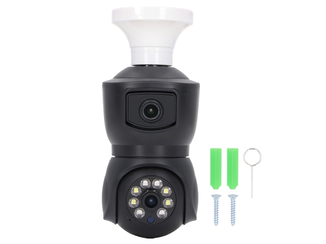 Cámara De Seguridad Doméstica Hd Wifi De 360 Grados Con Bombilla E27, 1080p.