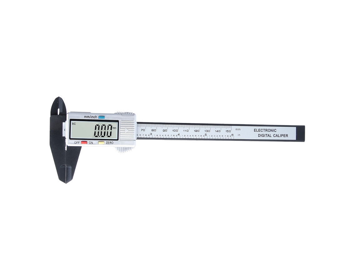 Calibrador Digital Vernier Portátil De Plástico De 0-150 Mm Con Pantalla Lcd, Compatible Con Medición De Profundidad En Mm/pulgadas.