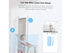 Sensor Inalámbrico Wi-fi Sonoff Dw2 Para Puertas Y Ventanas Con Notificaciones Móviles, Sistema De Seguridad Para El Hogar Con Aplicación