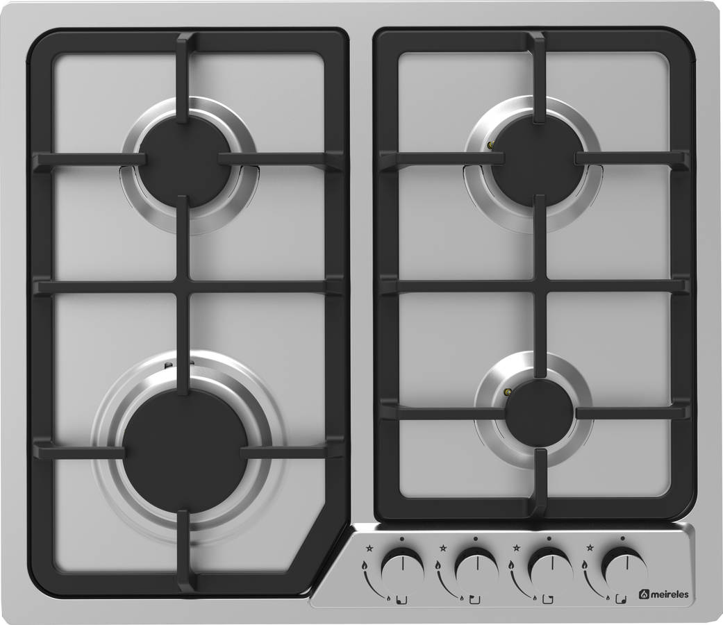 Meireles Mg 4643 x hobs acero inoxidable integrado placa de gas natural 58.5